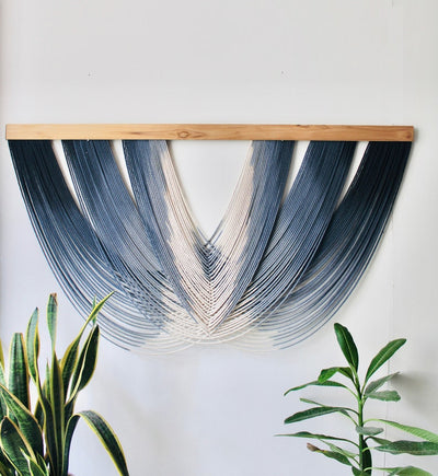 Large Macrame Wall Hanging| Dip Dye Tapestry Wall